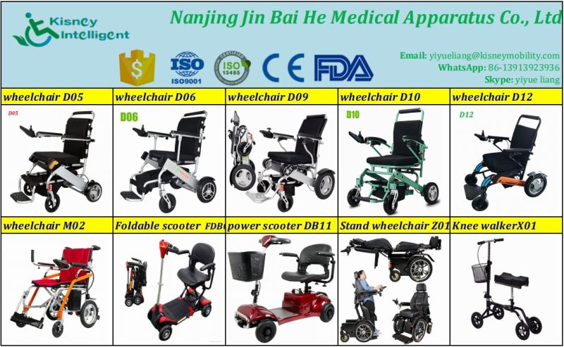 Enjoy Care Electric Wheelchair Battery Charger Manufacture Foldable Powerchair D11