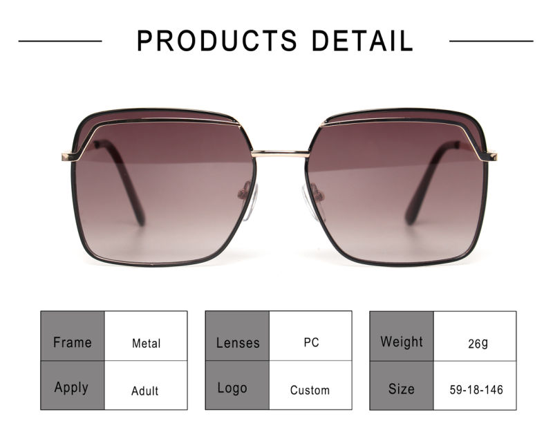 Kenbo Eyewear 2020 Full Frame Classic Square Sunglasses Lightweight Metal Frame Shades Sunglasses Womens Km19010