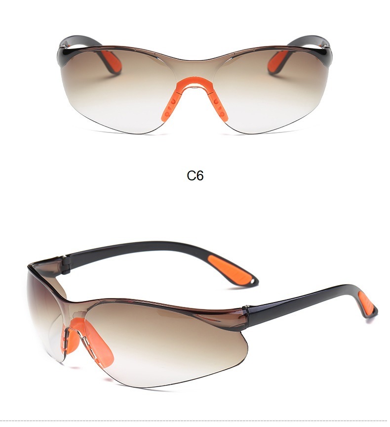 European and American Sports Riding Sunglasses One-Piece Sunglasses Color Film Sunglasses