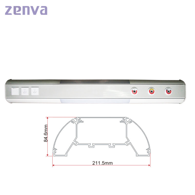 Patient Bed Head Unit with Three Channels and Double Lamps