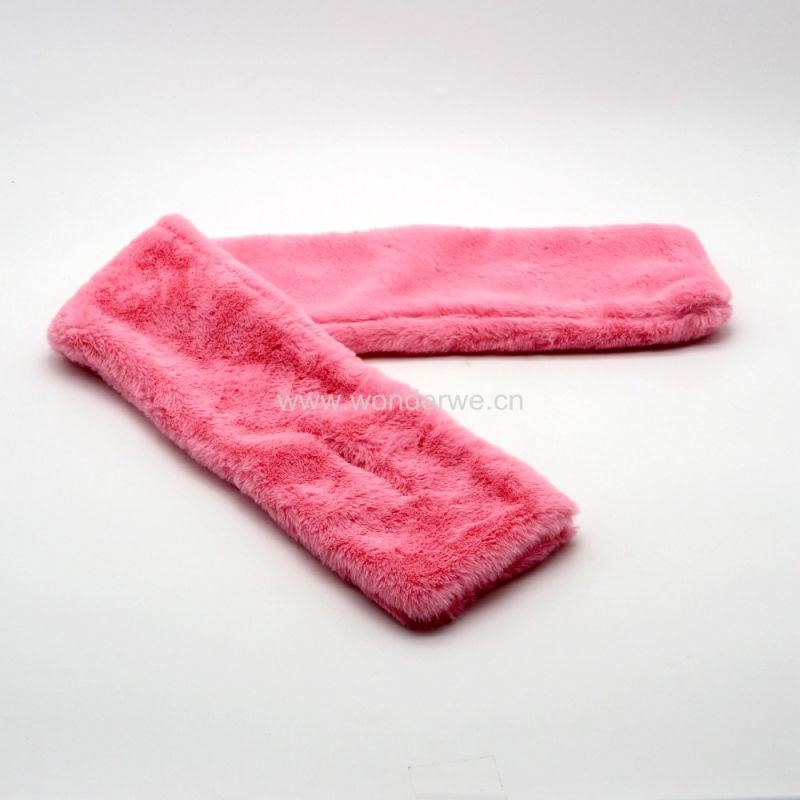 Super Soft Fake Rabbit Pink Fur Scarf for Girls