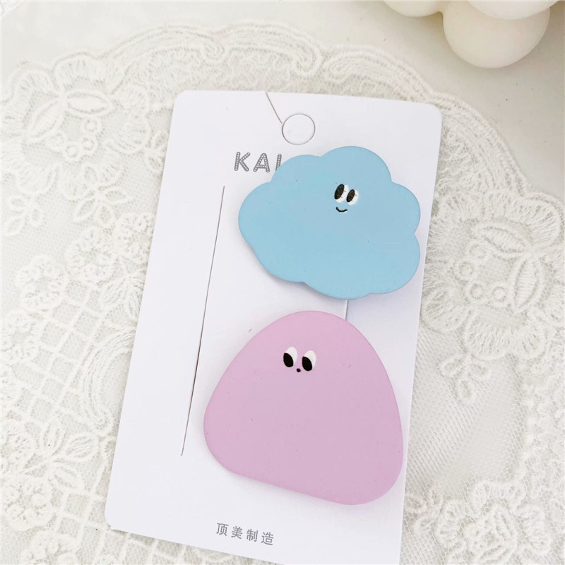 Korean Style Child Irregular Bean Emoji Hair Clips