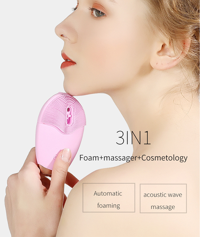 Wholesale Best Selling Silicone Facial Cleaner Massager Electric Face Cleaner Facial Cleansing