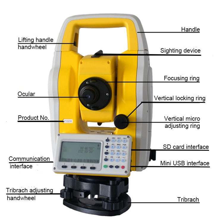 Light Long Range Laser Total Station Surveying Instrument Optical Instrument