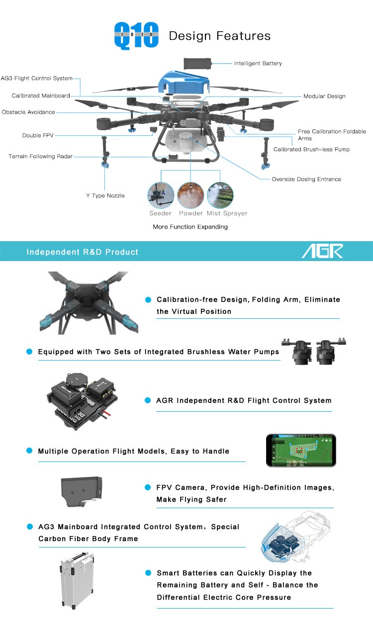 2020 New Foldable Arm Low Price Pesticide Drone