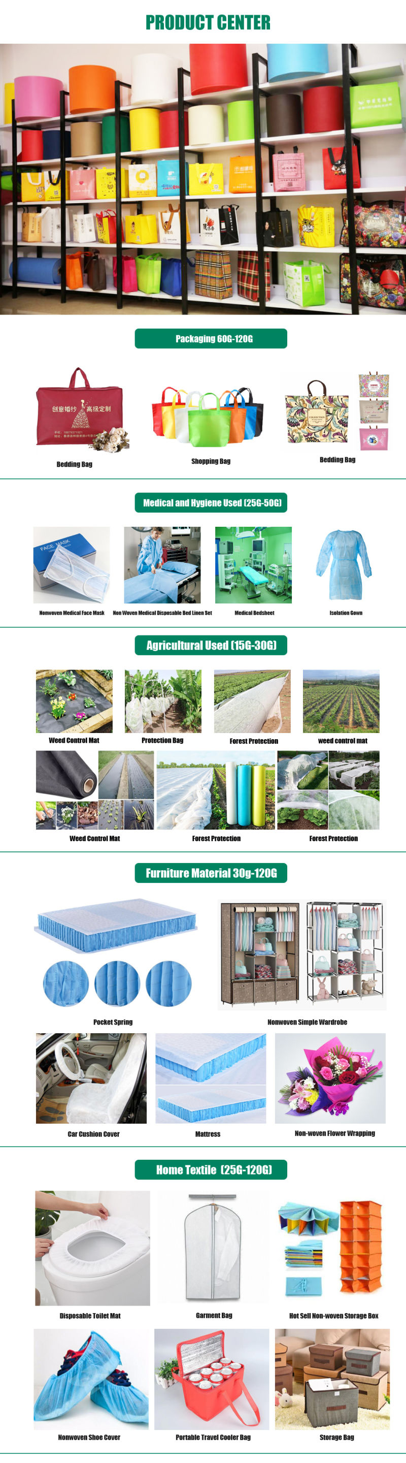 Factory Manufacturing Professional Practical Polypropylene High Quality Non Woven Fabric