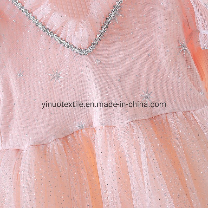 Popular Autumn Little Girl Pink Dress Knitting One-Piece Princess Dress Wholesaler