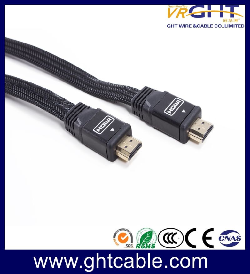 1.8m Cu High Quality Flat HDMI with Straight Head and Angle Head