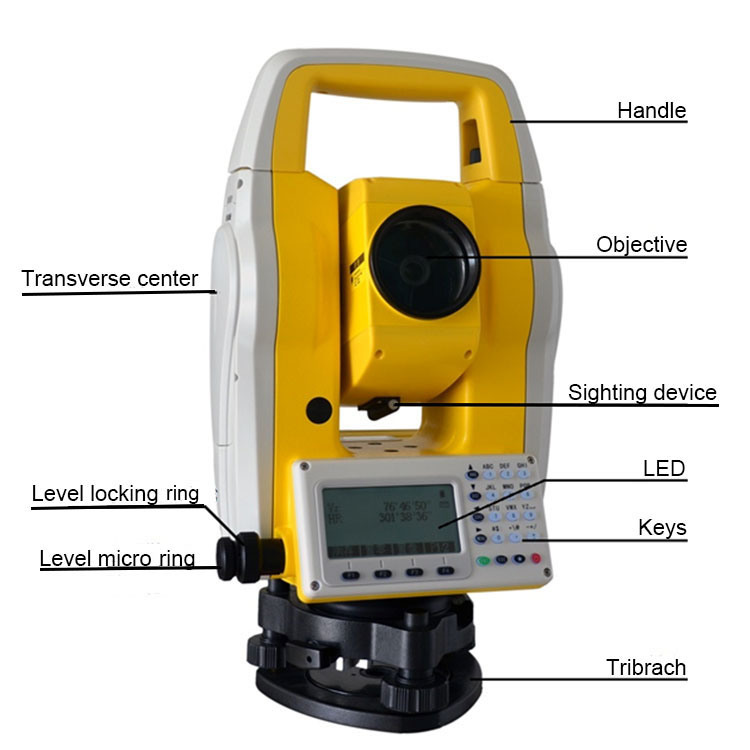 Light Long Range Laser Total Station Surveying Instrument Optical Instrument