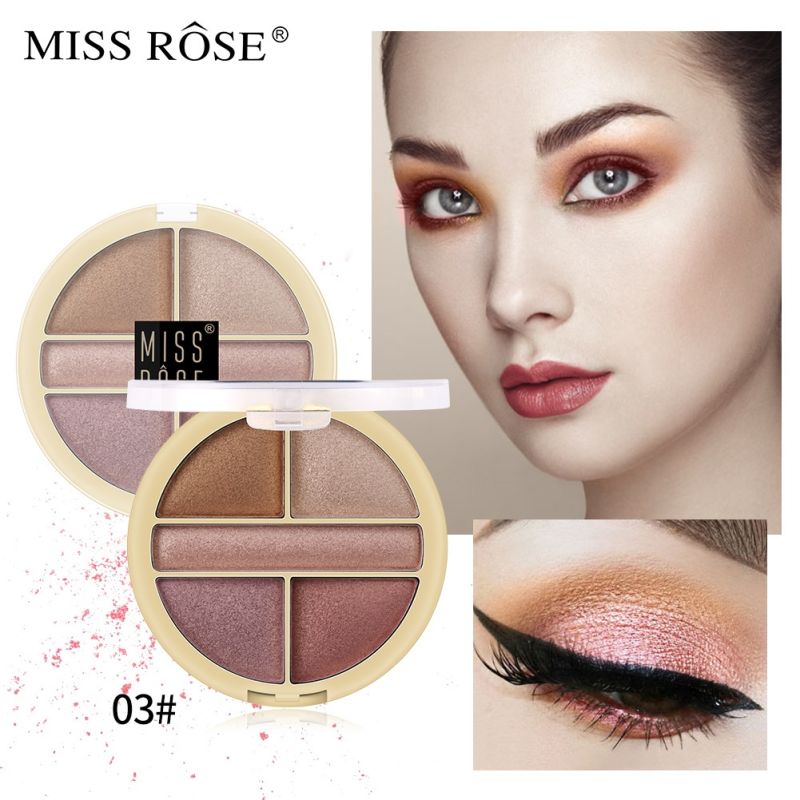 Y201 European and American Style Pearly Matte 5 Color Small Eye Shadow Cross-Border Makeup Waterproof Natural Nude Makeup Net Red Eye Shadow Palette