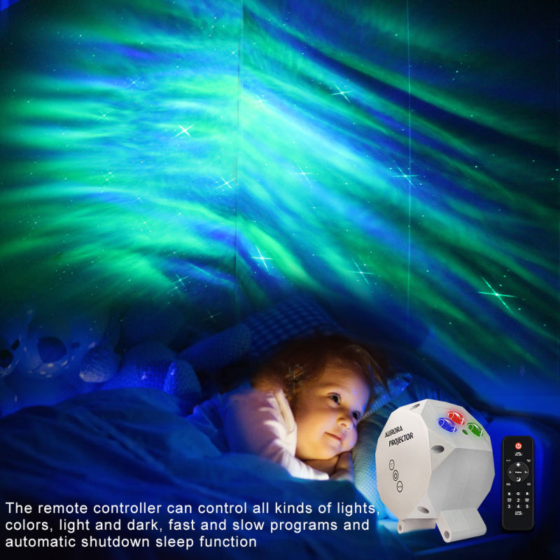 2020 Music Remote Control Timer Kids Starry Star Projector Night Light with Music Speaker for Kids