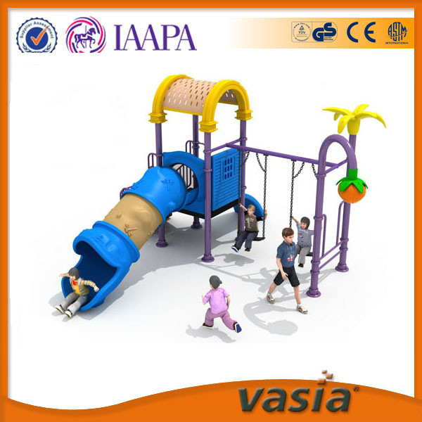 Blue Big Plastic Slide Outdoor Playground, CE GS Certified