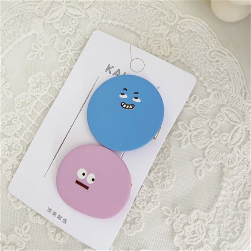 Korean Style Child Irregular Bean Emoji Hair Clips