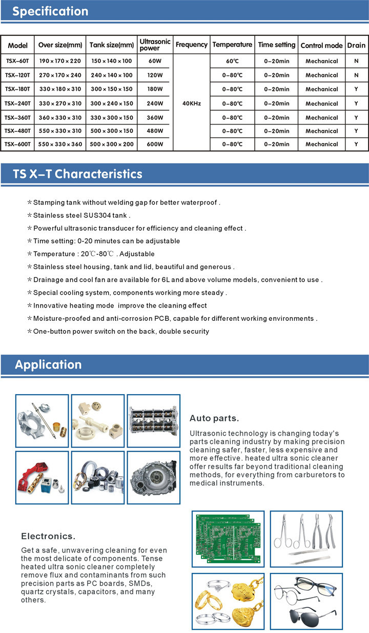 Tense Practical Medical Ultrasonic Cleaner, Dental Lab Ultrasonic Cleaner Equipment