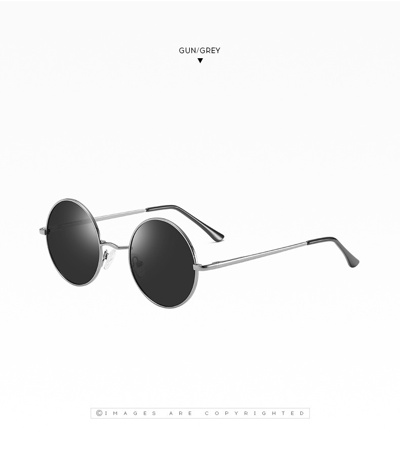 Polaroid Retro Round Frame Sunglasses Fashion Colorful Colorful Sunglasses 801