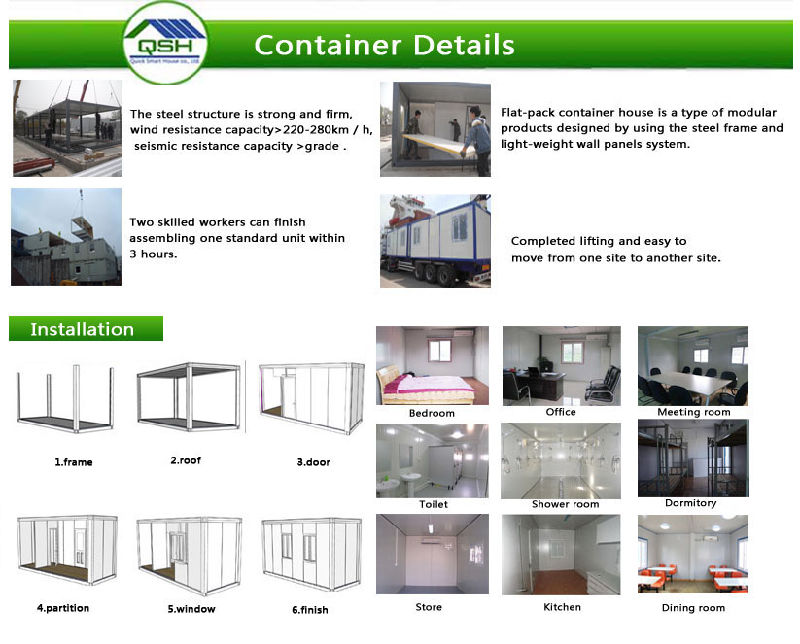 Ce Certification Prefab Shipping Foldable Container House Folding Container