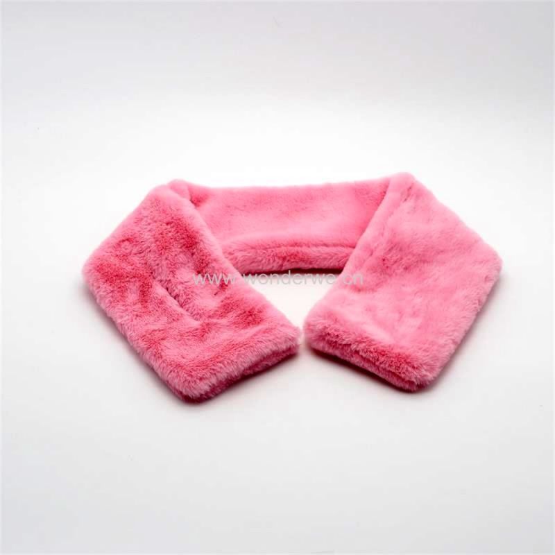 Super Soft Fake Rabbit Pink Fur Scarf for Girls