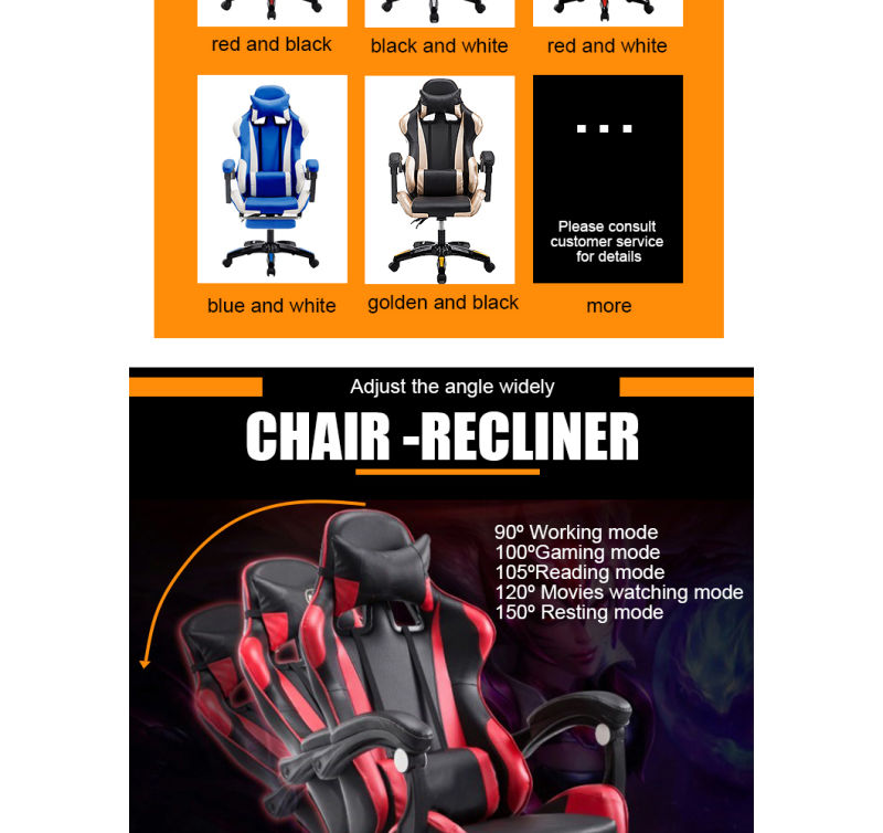 Eyes Catching Red Chair Gaming Furniture for Tenager Gamer