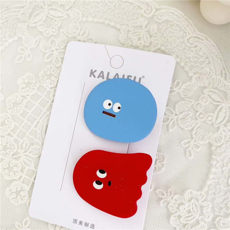 Korean Style Child Irregular Bean Emoji Hair Clips