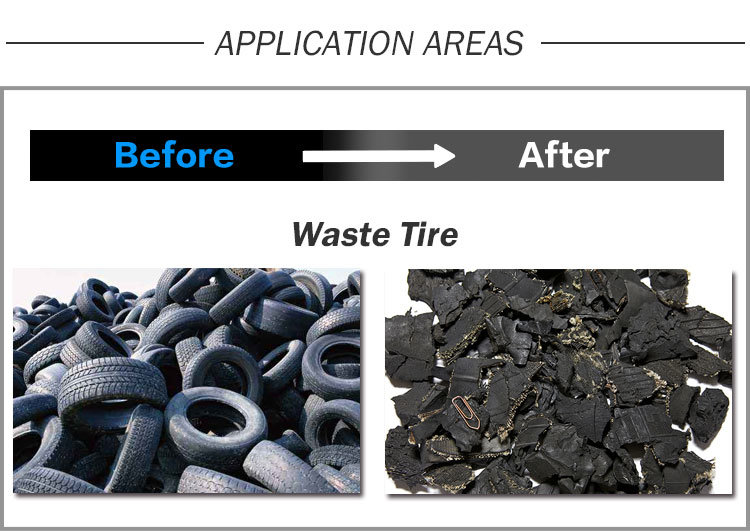 Tire Shredder Waste Tire Shredding Machine Tyre Recycling Machine