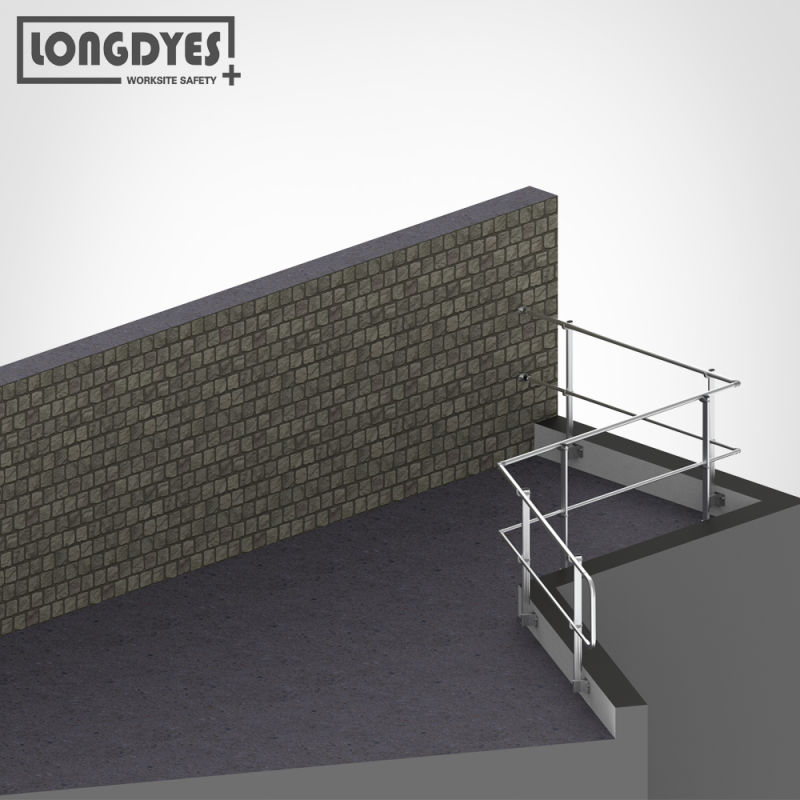 Foldable Upright Parapet Railing System on The Side of Walls