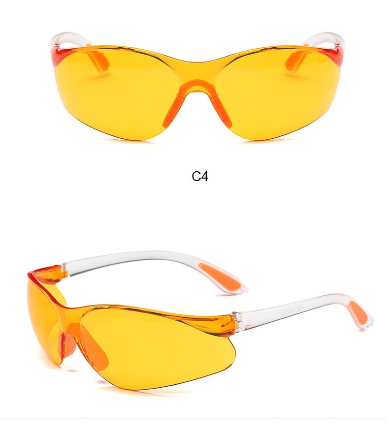 European and American Sports Riding Sunglasses One-Piece Sunglasses Color Film Sunglasses