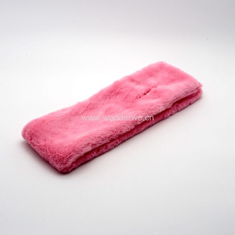 Super Soft Fake Rabbit Pink Fur Scarf for Girls