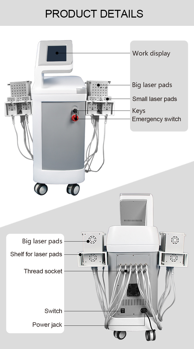 Stationary 4D Lipolaser12paddles Diode Laser Weight Loss Beauty Equipment Br60