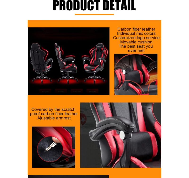 Eyes Catching Red Chair Gaming Furniture for Tenager Gamer