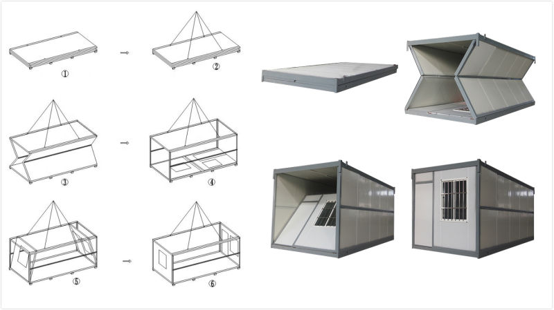 Prefab Shipping Container Kit Home Mobile Building Folding Foldable House of Activities