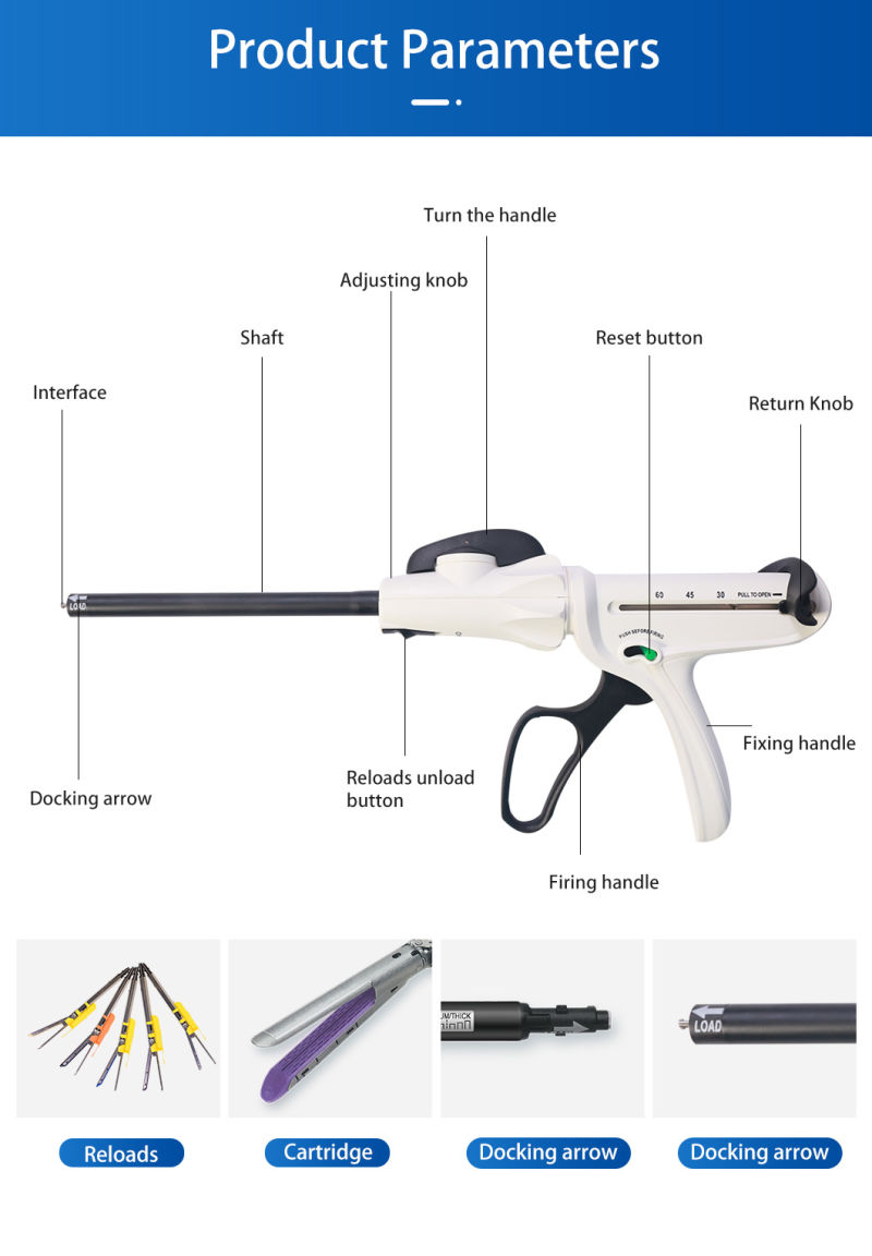 Endoscope Instrument Surgical Instrument Disposable Endo Cutter Stapler for Cardiothoracic Surgery