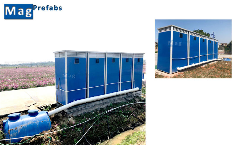 Construction Site Temporary Prefabricated Outdoor Portable Public Mobile Portable Toilet