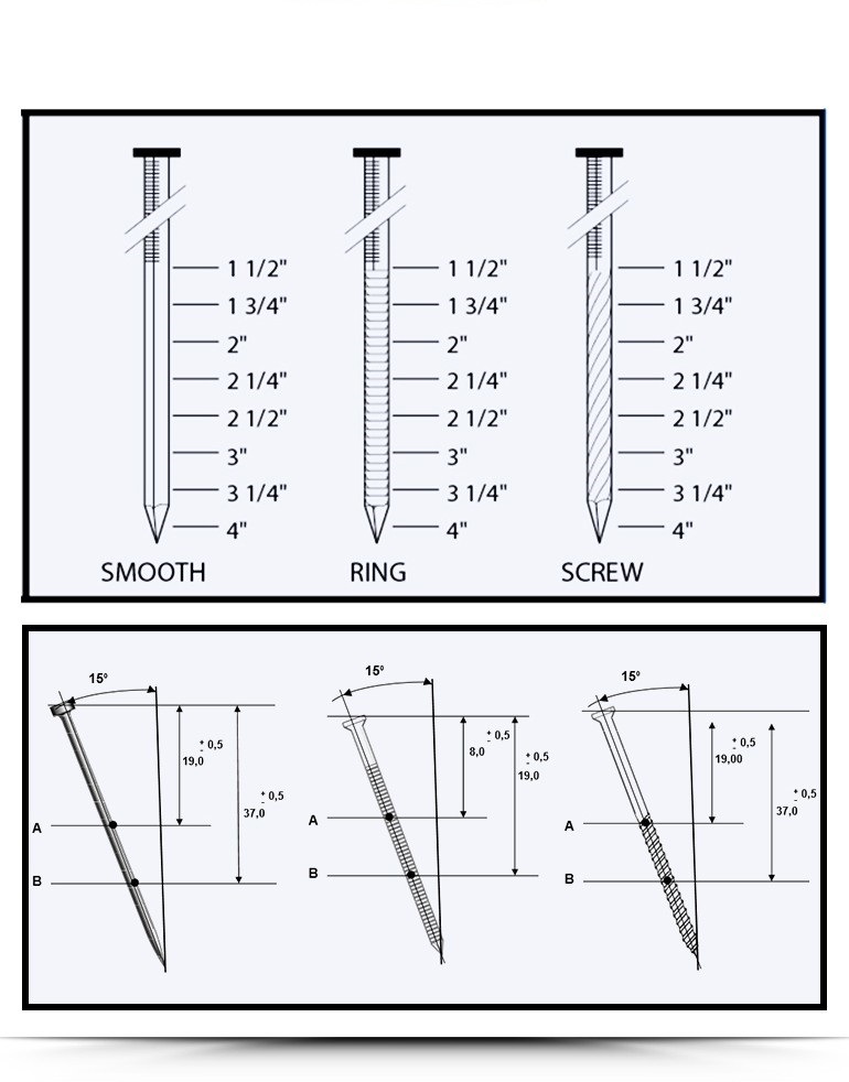 Blue Coated Pallet Coil Nails Screw Nails Iron Nails