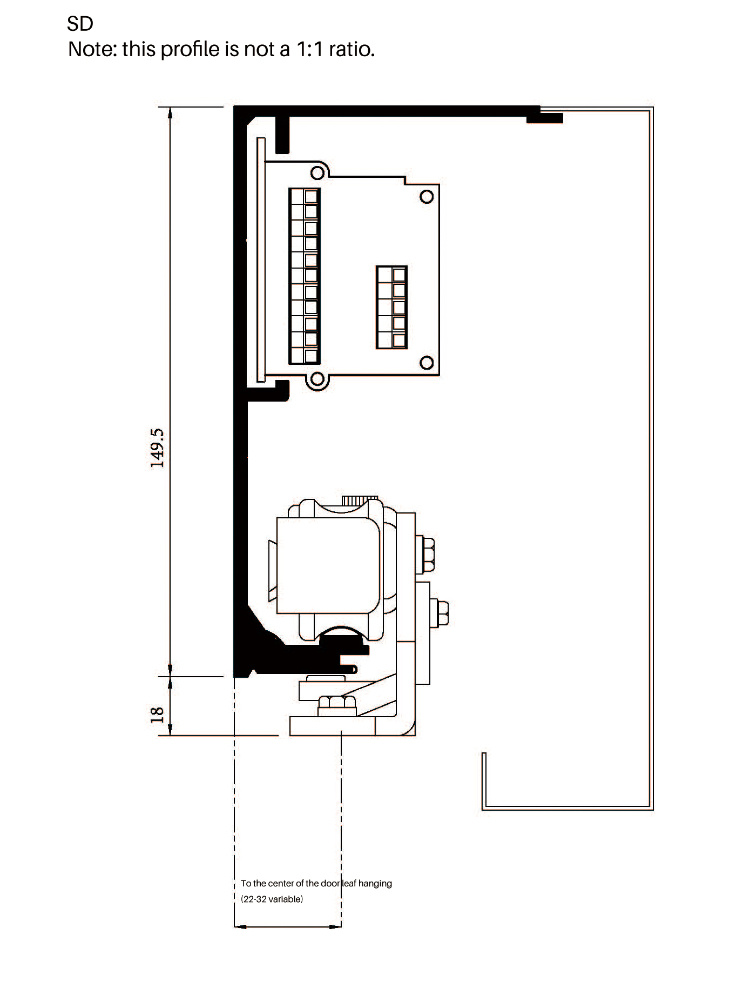 China Manufacturer Aluminium Door Operator for Automatic Glass Sliding Door