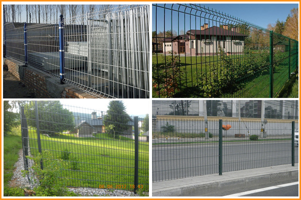 PVC Coated Metal Fence Panels Steel Welded Wire Mesh Fences Made in China