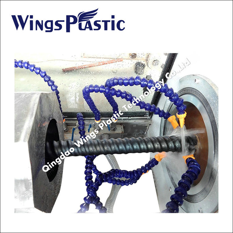 Round HDPE Carbon Corrugated Pipe Extrusion Line / Extruding Machine