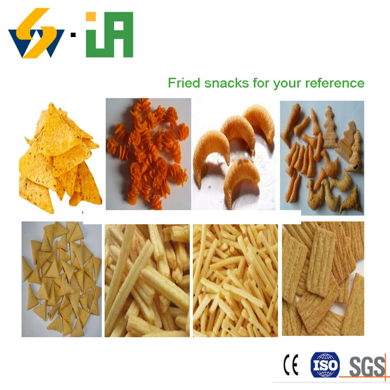 Fried Tortilla Chips Processing Line Machine Tortilla Nachos Corn Doritos Chips Extruder Machine Processing Line