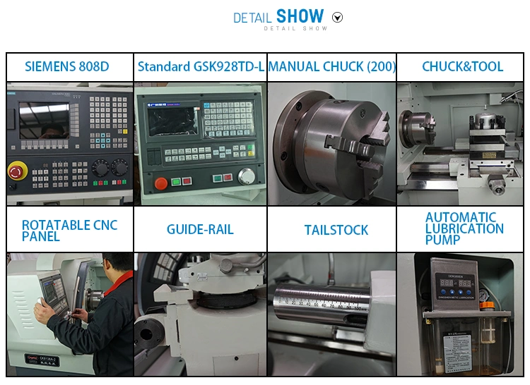 Mini Lathe Metal Turning Lathe Machine CNC Ck6136A-1