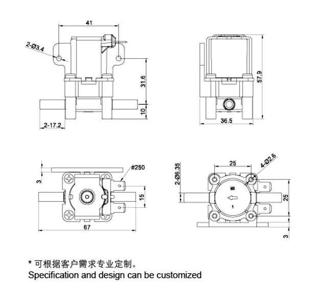 6mm 6.35mm Water Valve Meishuo Fpd360b10 Plastic Valve 12V Solenoid Valves 110VAC Washing Machine Valve