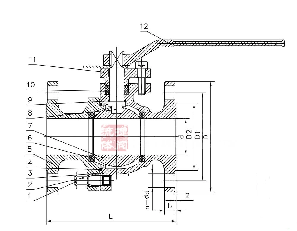 Titanium Alloy Floating Ball Valve with Special Anti-Corrosion Coating for Bolts and Nuts