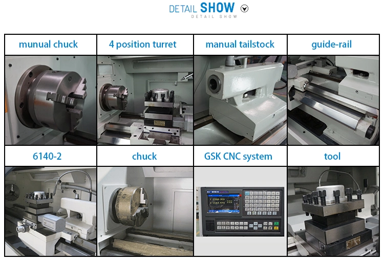 Small CNC Turret Lathe Machine Automatic Turret Tathe Ck6140A