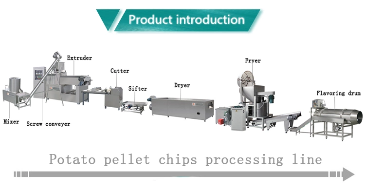 Automatic Factory Extruded Pellet Snacks Food Production Line/Manufacturing Equipment Plant