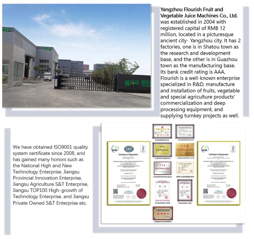 Fruit Lemon Juice Production Line in China/Lemon Oil Production Line/Fruit Drinking Juice Production Line