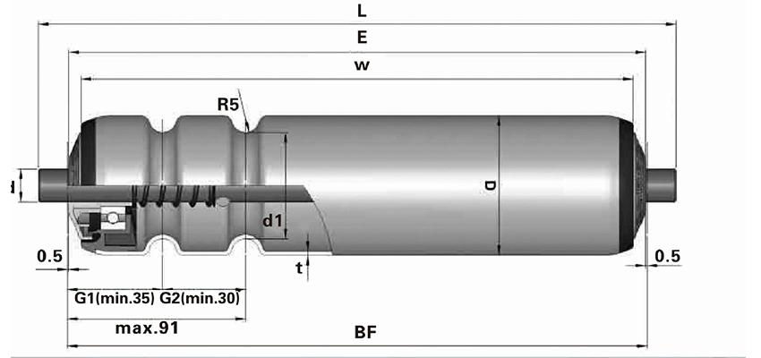 OEM Single Groove Drive Turning Carrying Conveyor Roller