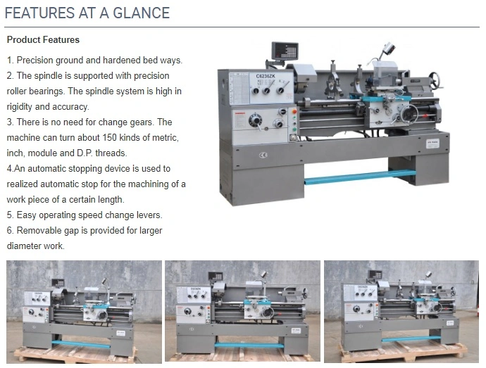 Gear Head Gap Conventional Lathe C6246zk/750