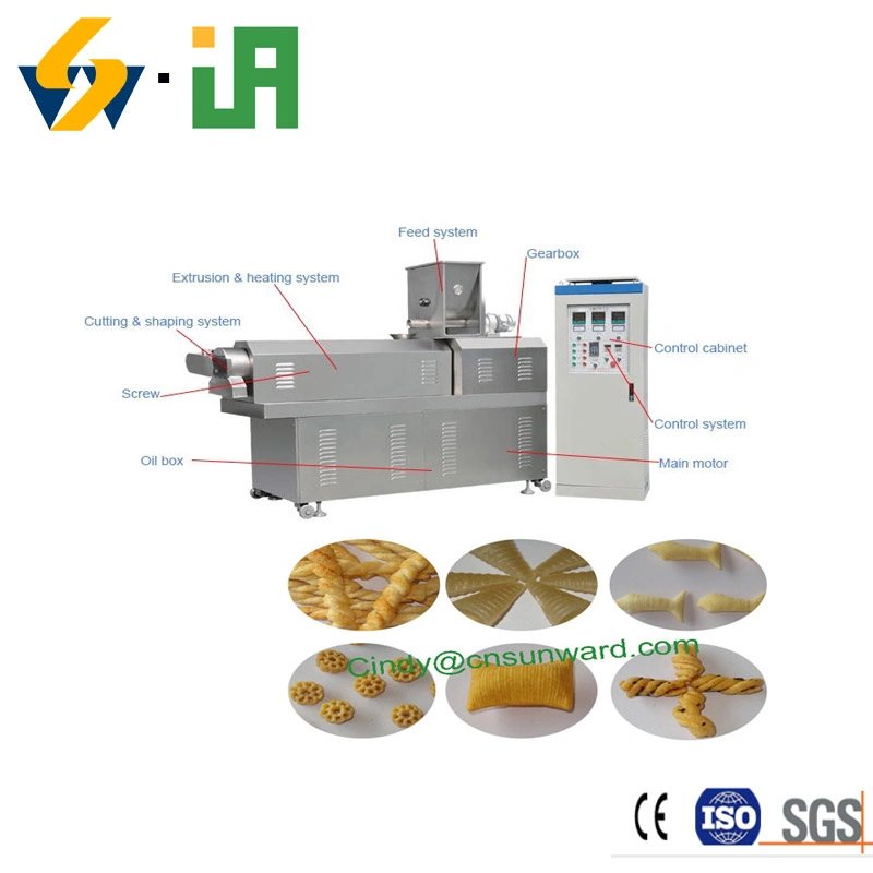 Fried Tortilla Chips Processing Line Machine Tortilla Nachos Corn Doritos Chips Extruder Machine Processing Line