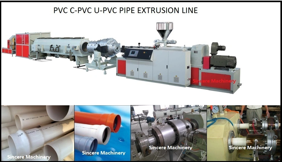 Plastic PVC Pipe Extrusion Production Line, PVC Cable Piping Manufacturing Machinery