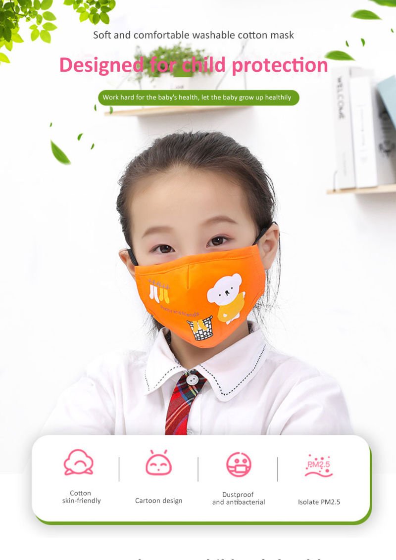 Washable Reusable Cotton Kids Environmental Dust Face Mask Mouth Accessories Face Mask for Children