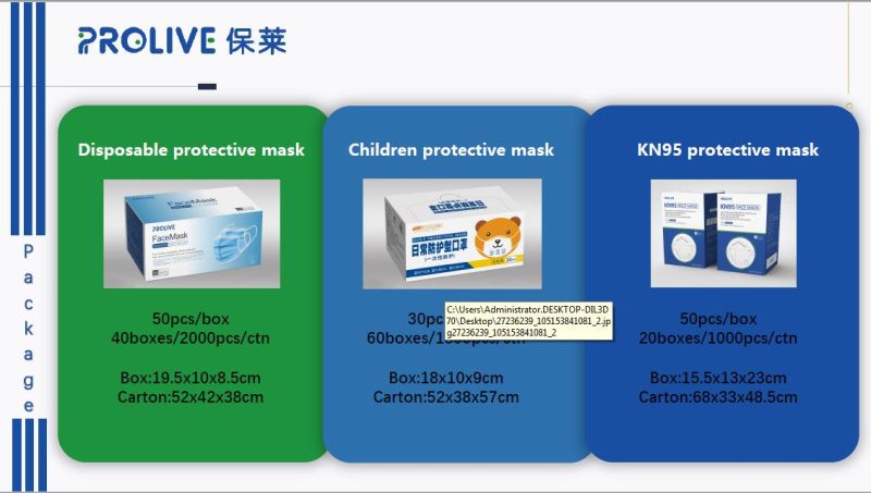 3-Ply Children Disposable Fashionable Protective Fabric Facial Face Mask