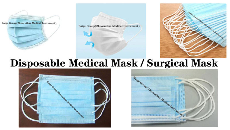 Disposable 3 Ply Face Mask with Earloop PPE Surgical Facemask